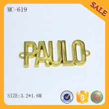MC619 Großhandel Nachahmung Gold kleine benutzerdefinierte Metall-Tag